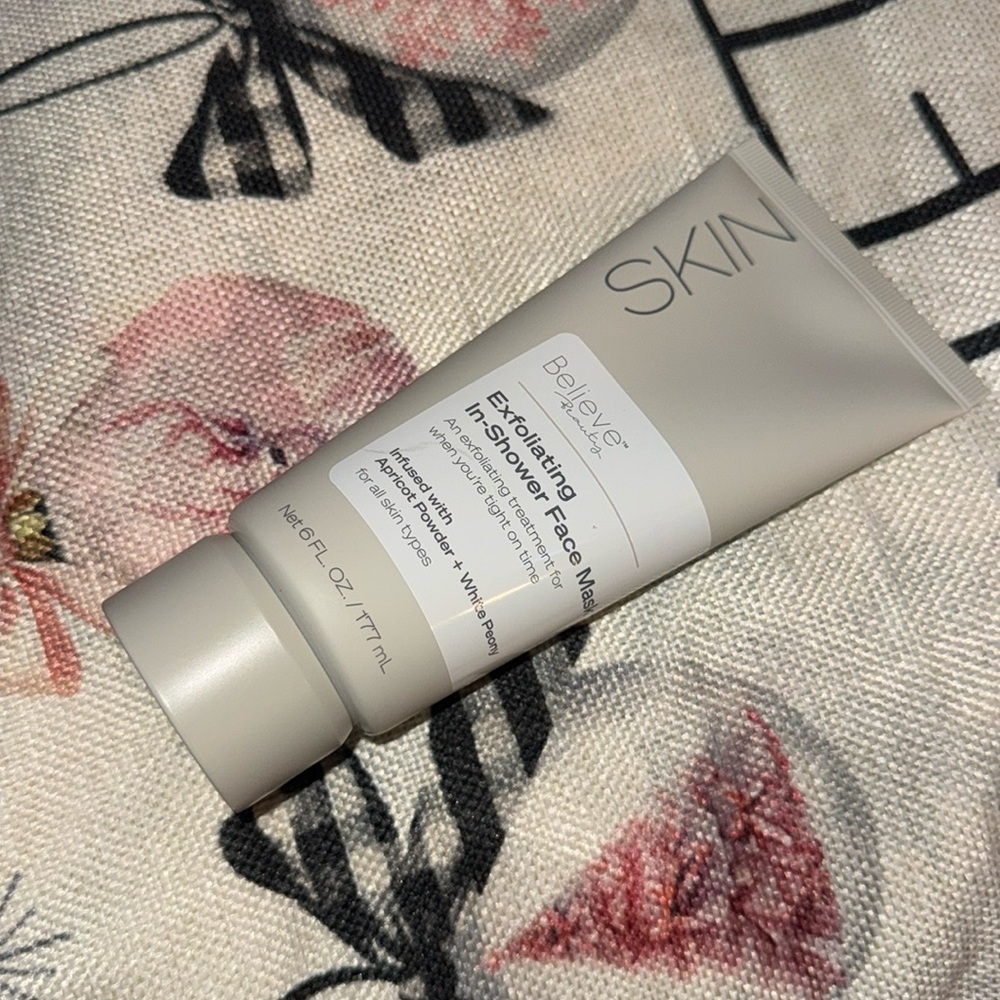 SKIN Believe Beauty EXFOLIATING‎ IN-SHOWER FACE MASK All Skin Types 6 FL oz.